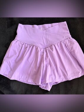 JOY LAB Lavender Crossover Waist Skort Shorts